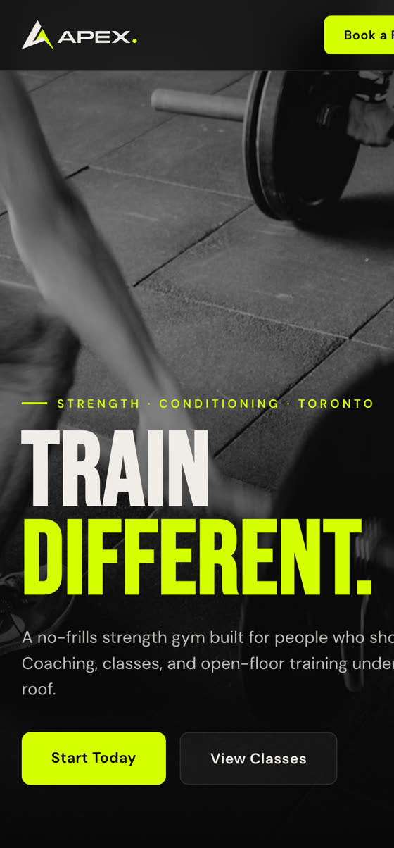 Mobile site we designed