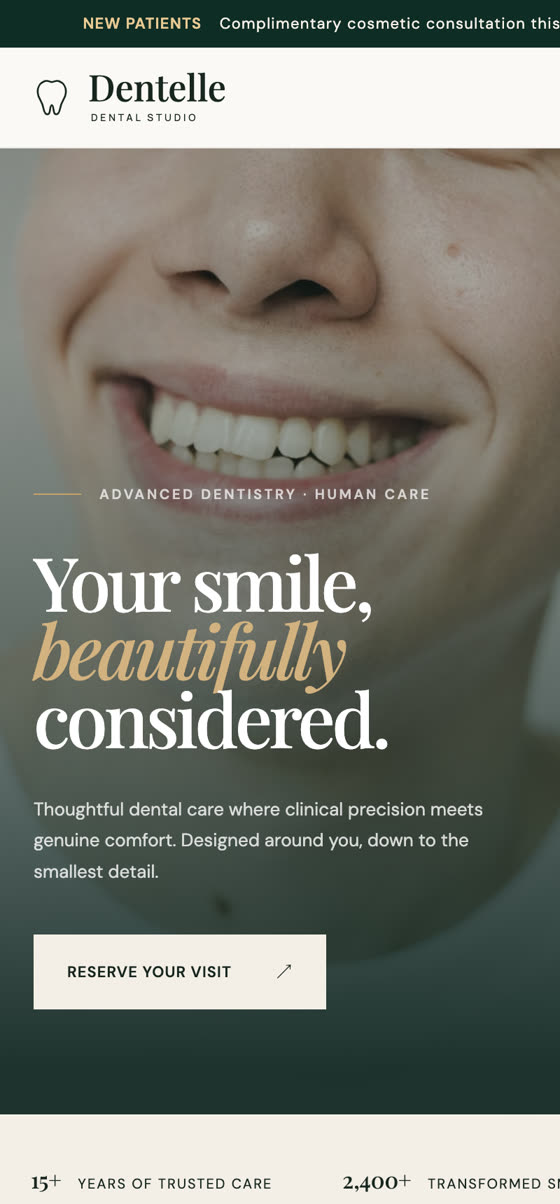 Mobile site we designed