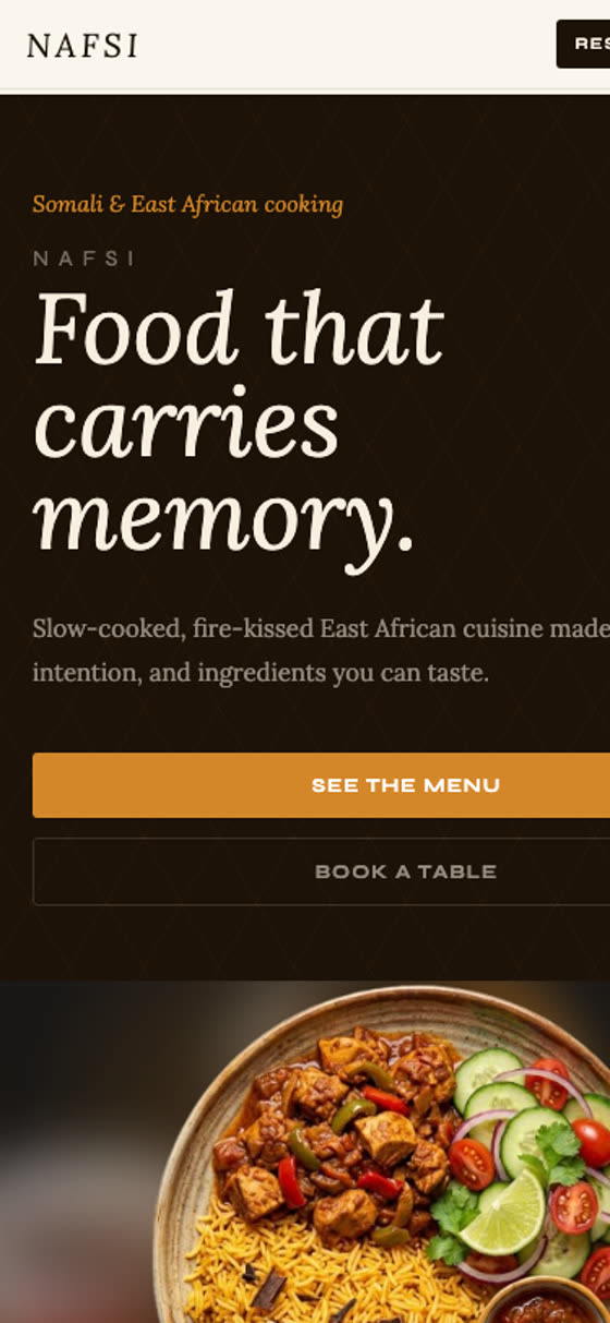 Mobile site we designed